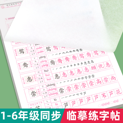 2026新版字帖一年级下册字帖二年级下册练字帖三年级四五六年级下册同步字帖人教版每日一练临摹小学生练字楷书练习写字帖生字字帖