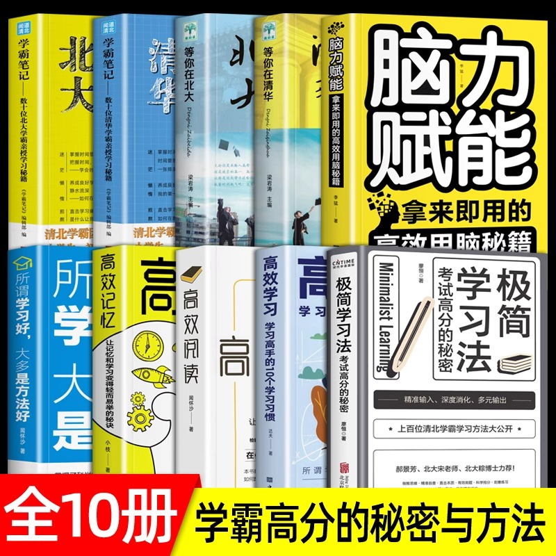 全套10册 极简学习法正版考试高分的秘密 高效学习法 所谓学习好