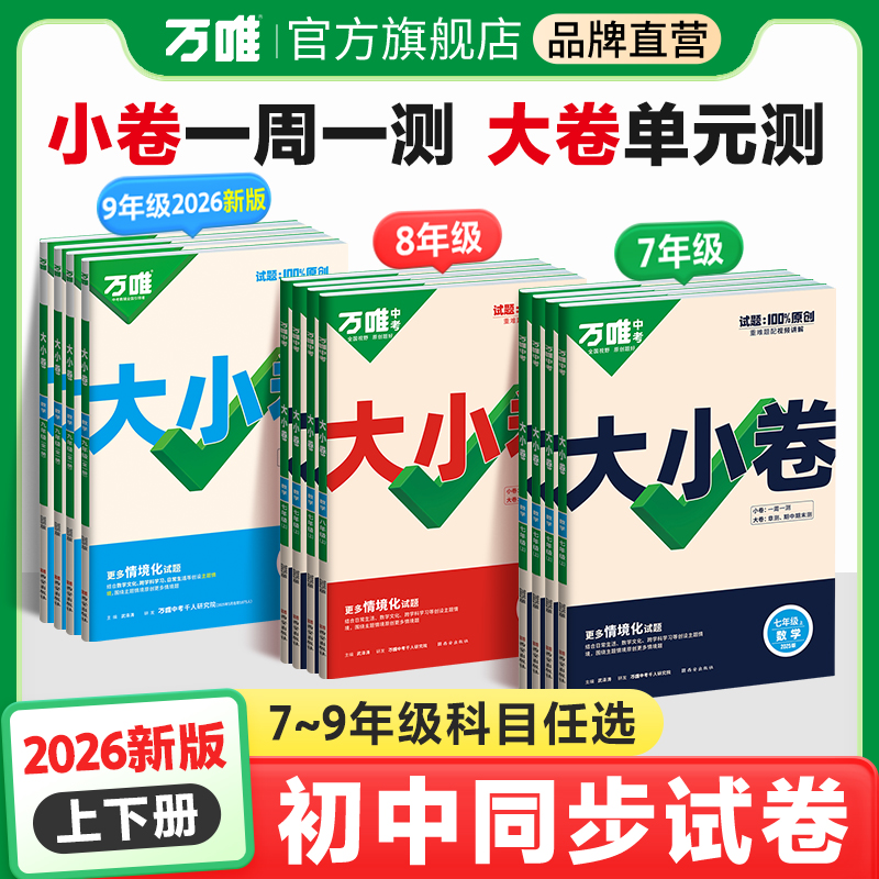 2026万唯大小卷初中七八九年级下