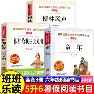 六年级上册课外书必读推荐 柳林风声精译美图版 童年名家精编版 版 假如给我三天光明名译经典 班班乐读2025暑假五升六必读书