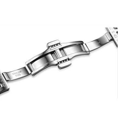 1853天梭力洛克表带钢带实心弧口