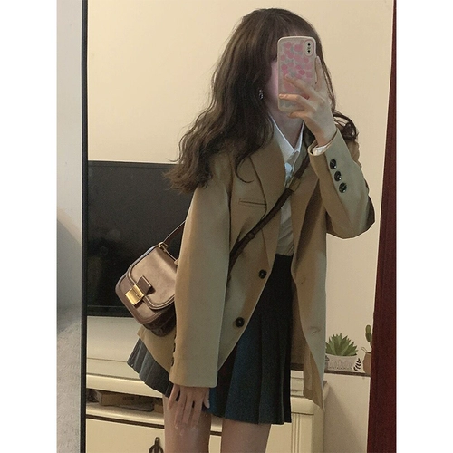 Тонкий пиджак классического кроя для отдыха, осенний костюм, подходит для подростков, изысканный стиль, коллекция 2023