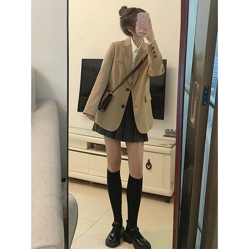 Тонкий пиджак классического кроя для отдыха, осенний костюм, подходит для подростков, изысканный стиль, коллекция 2023