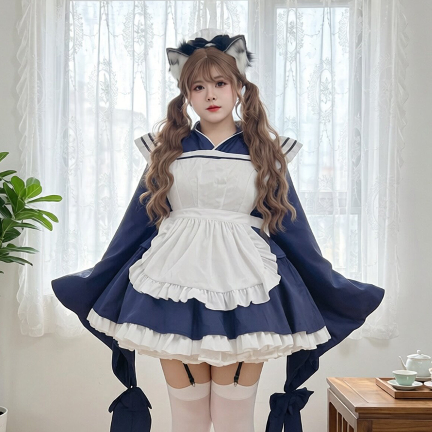 大码定制天使女仆装cos服二次元软妹女佣裙cosplay洛丽塔lolita