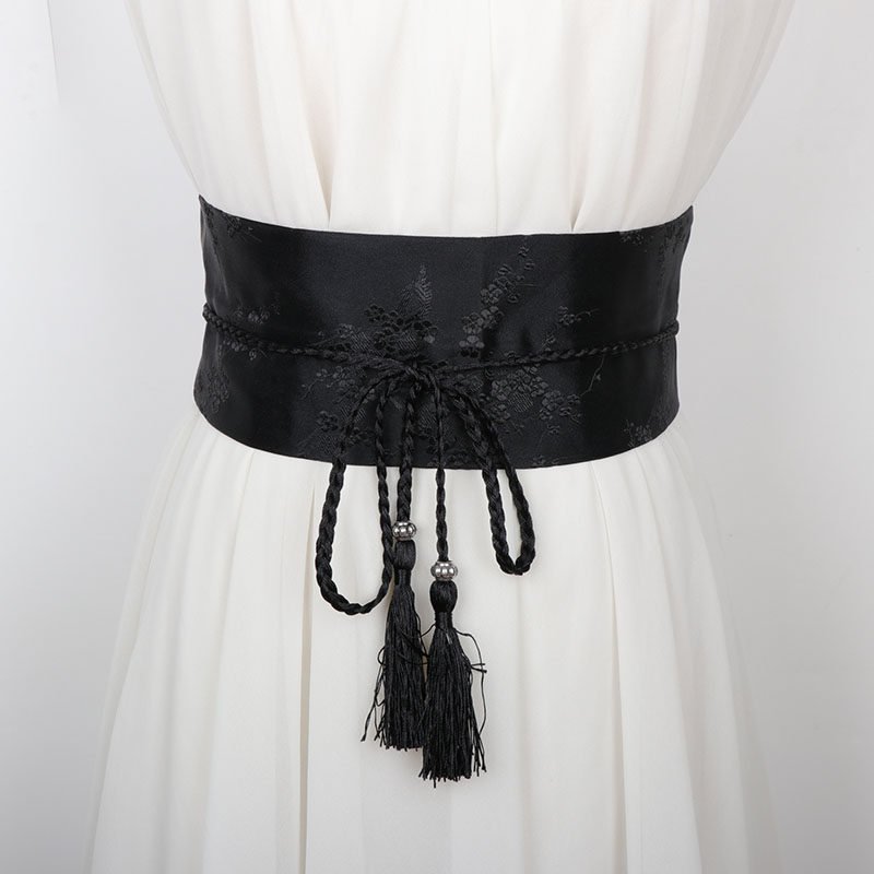 装饰布腰带女士系带宽腰封绑带束腰百搭配连衣裙子衬衫汉服简约潮