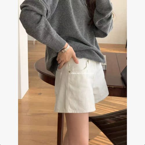 韩现class韩国直邮022601 OUNCE 韩代2026款  中低腰百搭休闲短裤