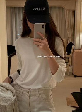class韩国直邮102811 OUNCE韩代2025款人手两三件的舒服加绒T