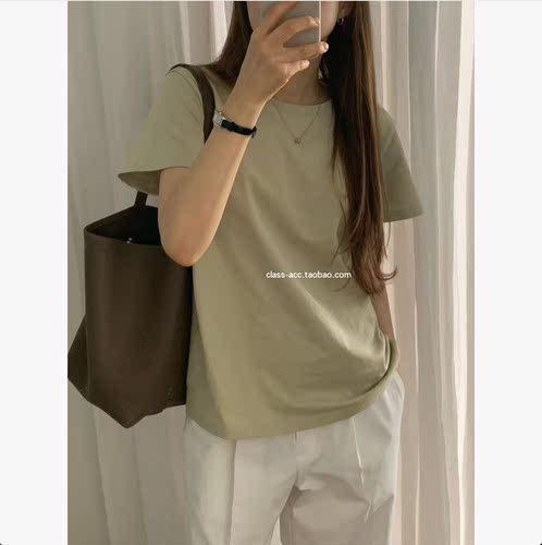 class韩国直邮1040109 OUNCE 韩代2026款  纯棉短袖T