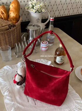 韩现class韩国直邮022623  韩代2026款  牛皮麂皮小方包