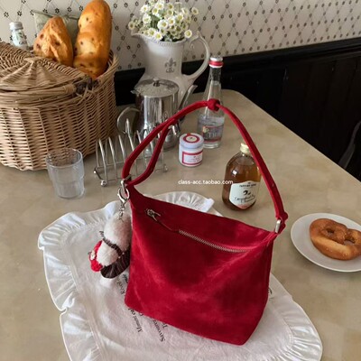 class韩国直邮022623  韩代2026款  牛皮麂皮小方包