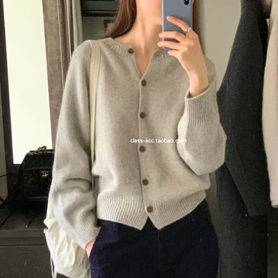 class韩国直邮102806 OUNCE 韩代2025款  五色毛衣开衫