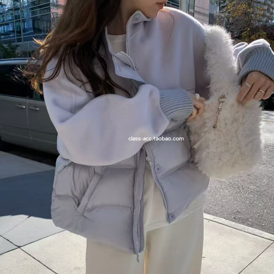 class韩国直邮111406Pretty Young Thing韩代 设计款手工拼接棉服