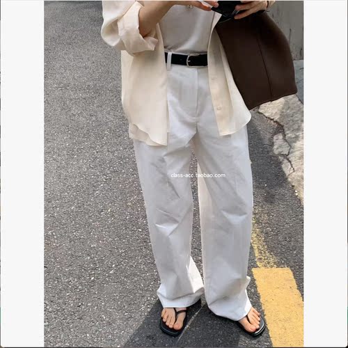 class韩国直邮1041205 OUNCE 韩代2026款  棉1oo宽松直筒休闲裤