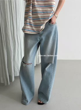 韩现class韩国直邮031006 minimuze 韩代2026款   破洞牛仔裤