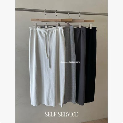 class韩国直邮030410 self service 韩代2026款  抽绳松紧腰卫裙