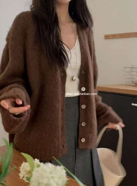 class韩国直邮120512 Miel 韩代2025款  大版宽松毛衣开衫