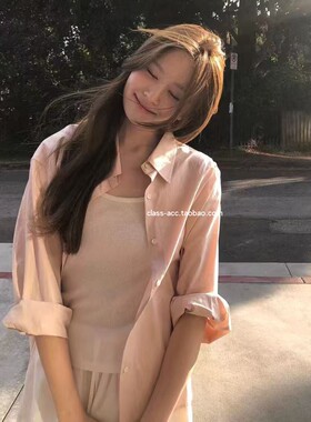 class韩国直邮031211 OUNCE 韩代2026款   棉1oo纯色衬衫
