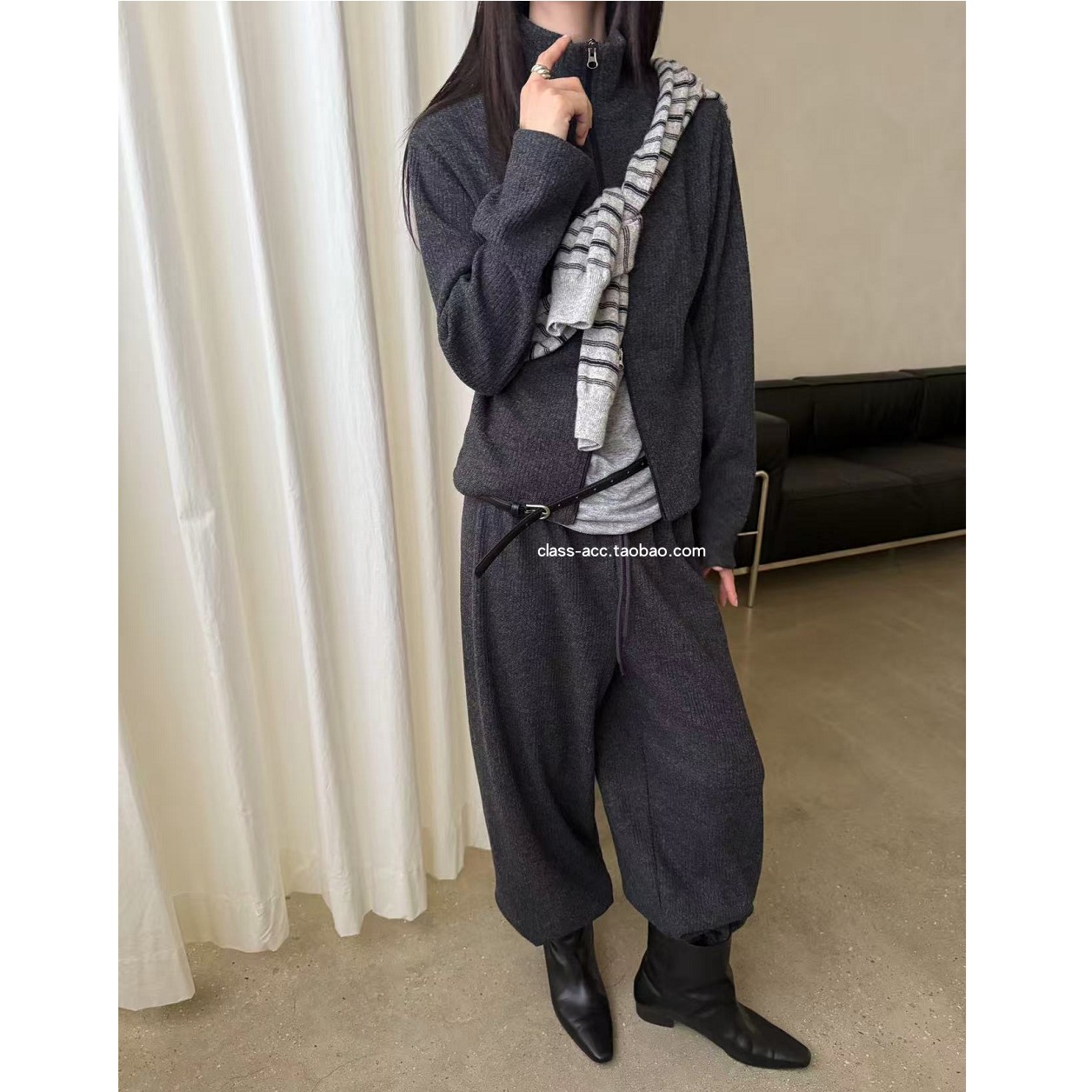 class韩国直邮121802 LAKE SIDE 韩代2025款  立领外套+休闲裤
