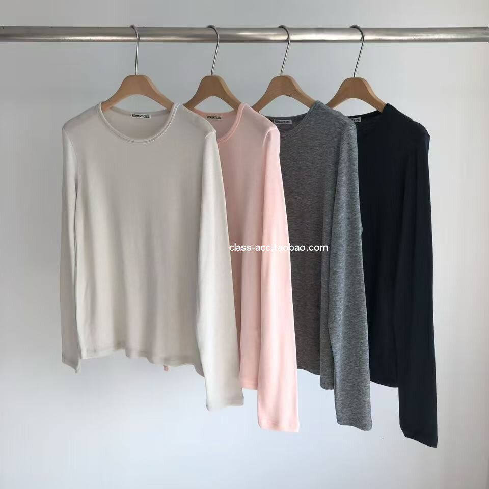 class韩国直邮110317 ROMANTICIZE 韩代2025款  圆领打底T
