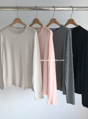 class韩国直邮110317 ROMANTICIZE 韩代2025款  圆领打底T