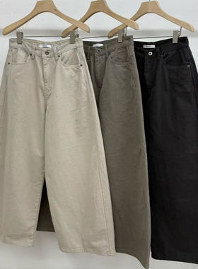 国现class韩国直邮111903 taupe韩代2025款磨毛加薄绒宽松休闲裤