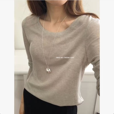 韩现class韩国直邮1040116 OUNCE 韩代2026款  天丝羊毛轻薄长袖T