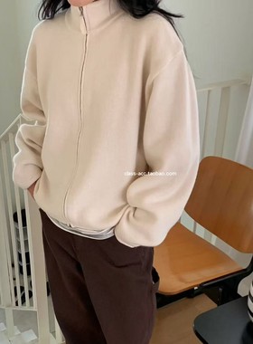 class韩国直邮103009 PLACOR 韩代2025款  拉链毛衣外套