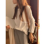 韩现class韩国直邮121116 圆领加绒T 宽松版 OUNCE 韩代2025款