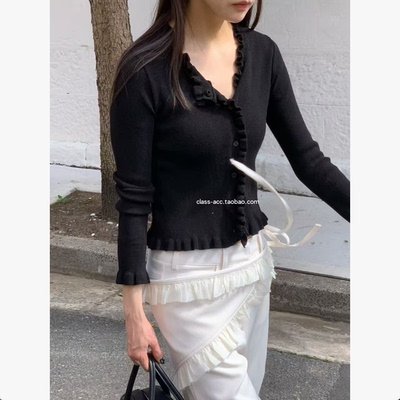 class韩国直邮1032605More Than Yesterday韩代2026款 小花边开衫