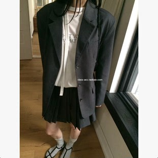 class韩国直邮030205 ANOU 韩代2026款  西服外套＋百褶裤裙套装