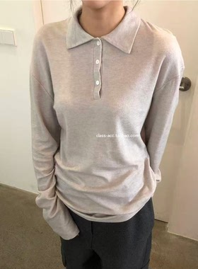 class韩国直邮102605 select market 韩代2025 柔软宽松polo针织T