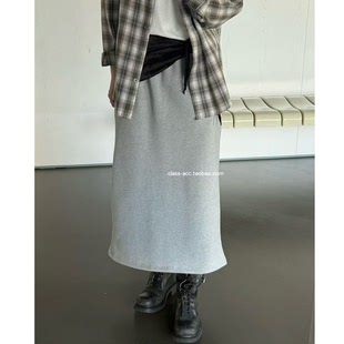 松紧腰加绒卫裙 韩代2025款 class韩国直邮110603 EST