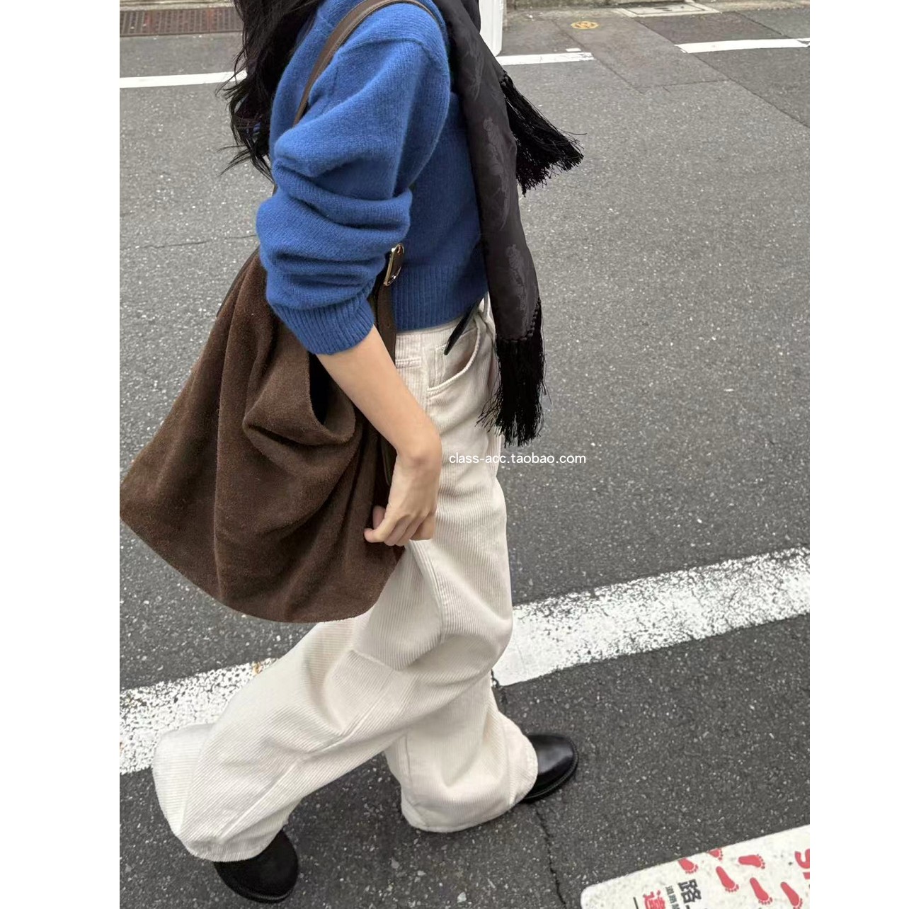 国现class韩国直邮112608 VERGAMOT韩代2025后腰松紧灯芯绒拉绒裤