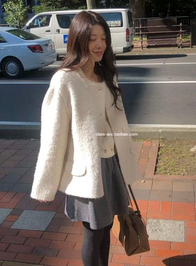 国现class韩国直邮011307 ERUME 韩代2025福利款  苏丽毛呢大衣