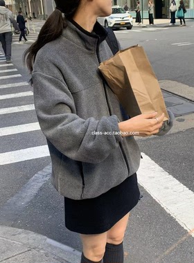 韩现class韩国直邮101912 JINSIM 韩代2025款 休闲保暖摇粒绒外套