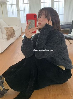 国现class韩国直邮122120 REIRAI 韩代2025福利款  麻花纹毛衣