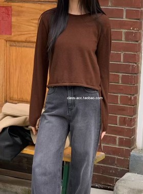 国现class韩国直邮121006 A:FLAN 韩代2025福利款羊毛1oo针织毛衣