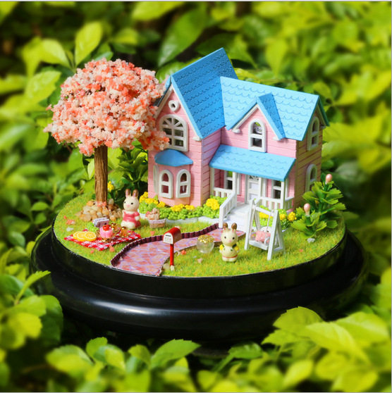 智趣屋一起环游系列幸福吧摩天轮diy小屋 手工拼装微缩场景 新品