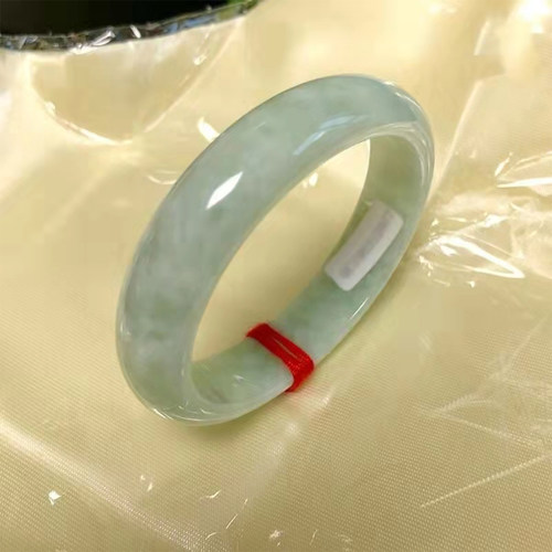 【天然正品玉石】玉手镯翡翠色女真货玉镯保真旺夫真玉镯子淡绿A