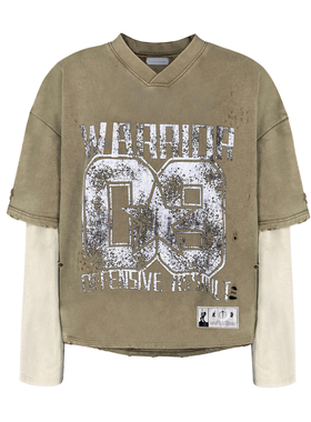 TecNineGroup DROP2 HOCKEYJERSEY角斗士复古冰球服假两件卫衣TEE