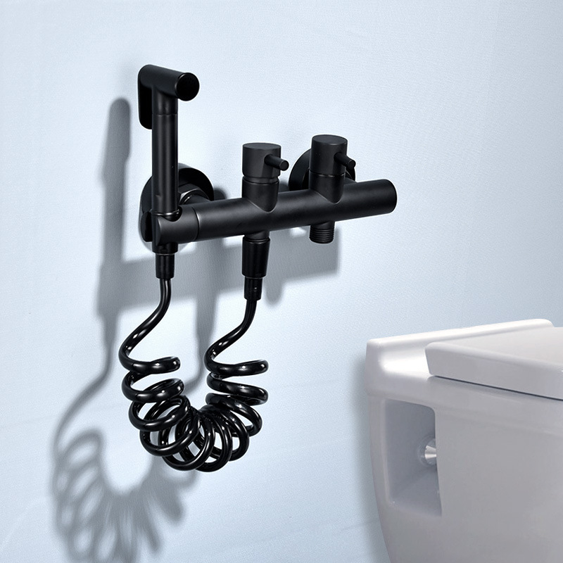 全铜冷热妇洗器喷头套装马桶伴侣喷枪水龙头卫生间冲洗器配弹簧管