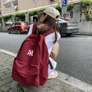 美国洋基队初高中生ASUNY书包女大学生双肩包男大容量电脑背包