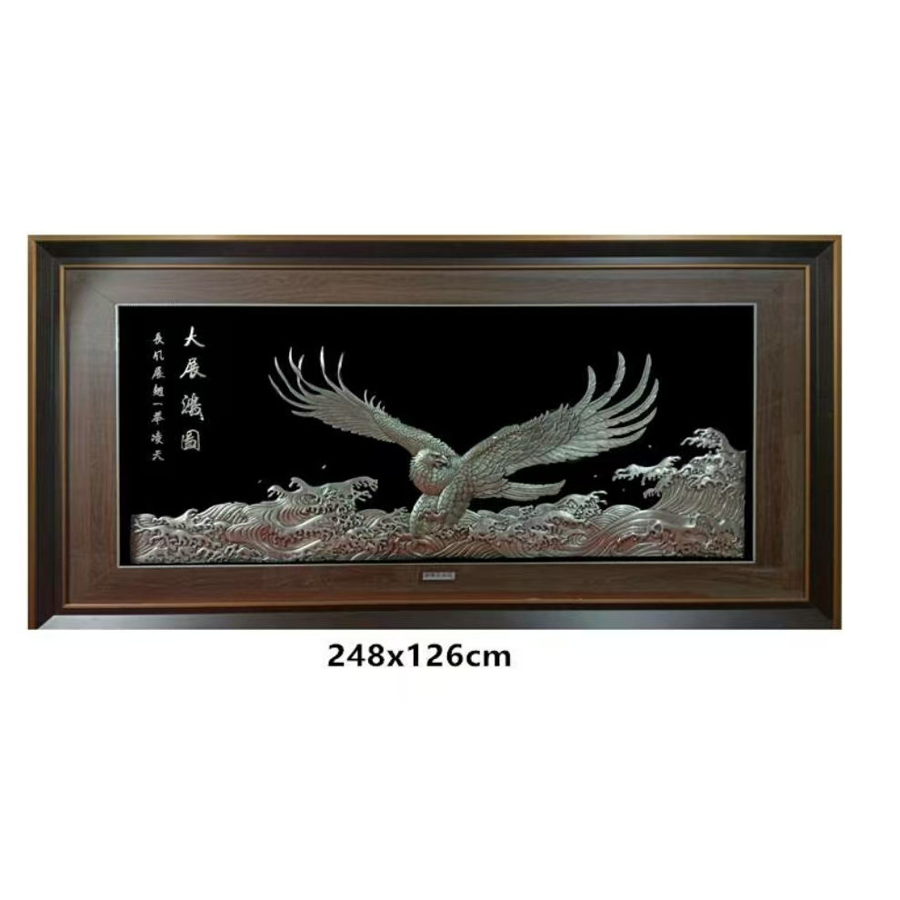 大展鸿图纯银银画 壁画沙发背景墙客厅餐厅书房装饰画新居挂画