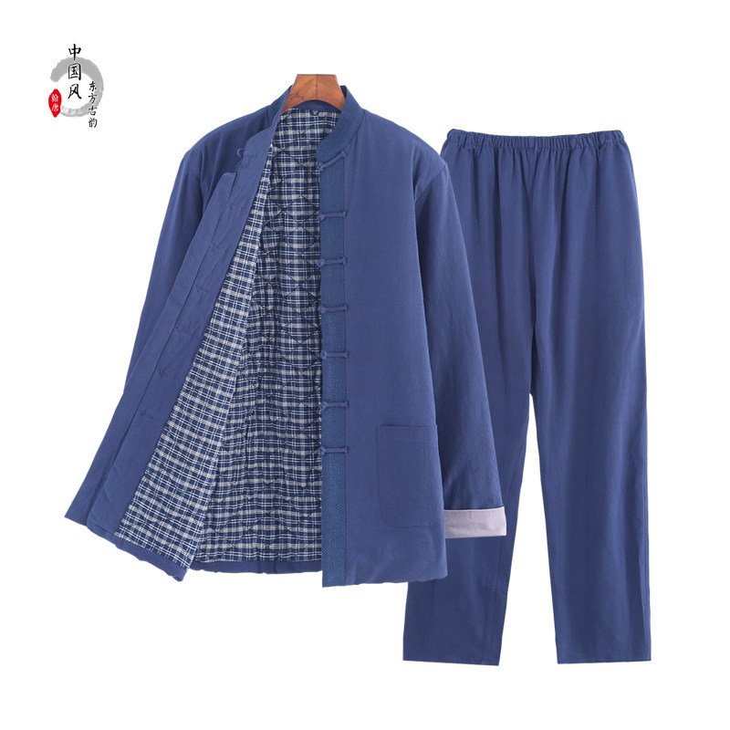 冬季中式风立领盘扣保暖汉服棉衣