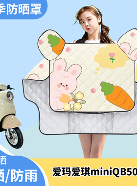 适用爱玛爱琪miniQB50电动车夏季挡风被薄款防晒防雨罩电车遮阳