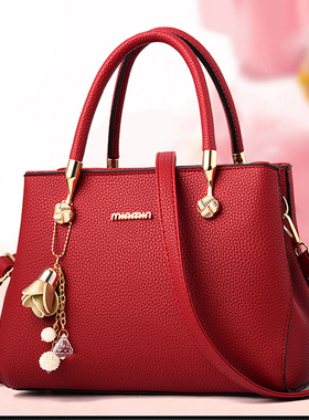 红色婚包大气百搭新娘结婚晚宴包包中年妈妈婆婆手提包大容量皮包