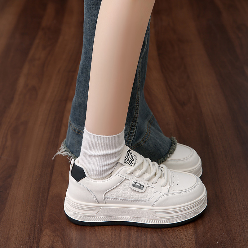 爆款百搭厚底小白鞋女2026年新款春季ins潮板鞋平底休闲运动女鞋,女鞋,德训鞋,淘宝优惠券,粉丝福利购,淘宝优惠卷