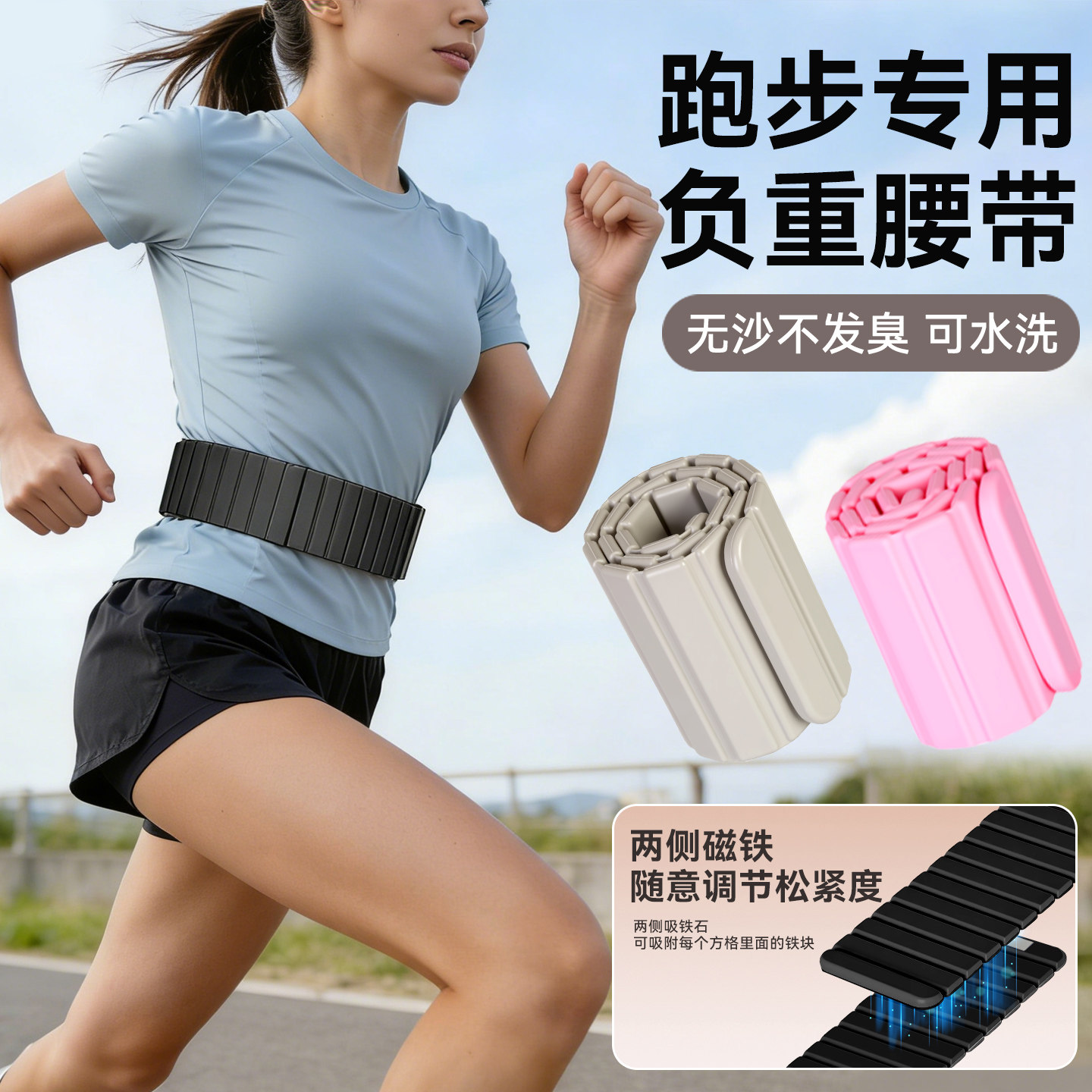 负重腰带跑步配重装备引体向上腰部沙包训练隐形健身负重沙袋器材