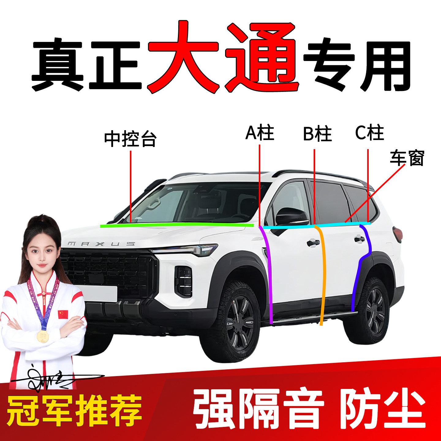 大通车门B/C柱密封条隔音