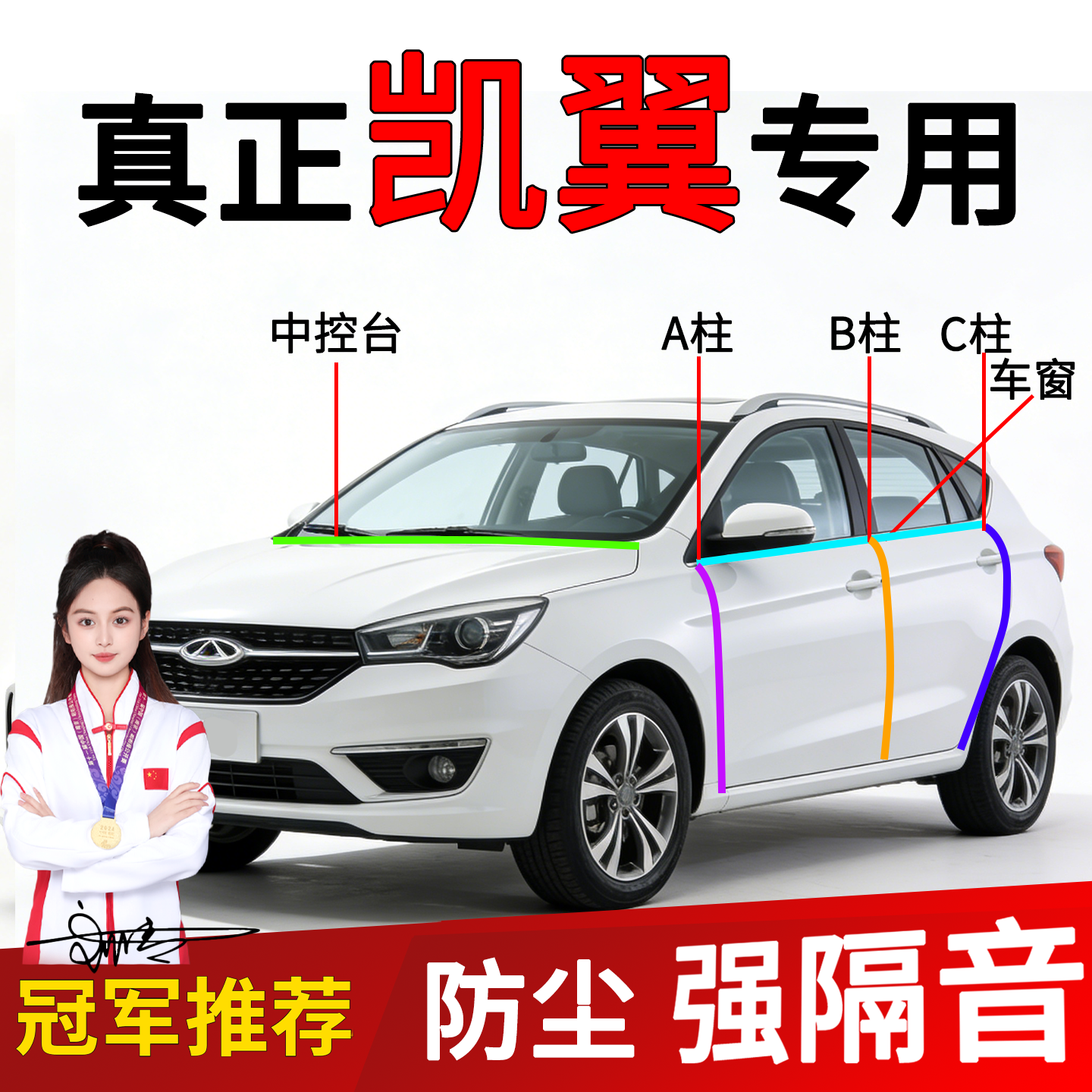 凯翼轩度车门隔音密封条